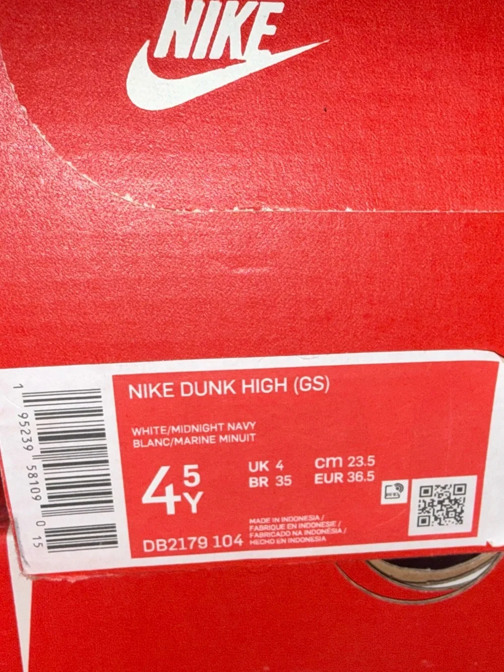 Nike Dunk High — Midnight Navy (GS) 4.5Y
